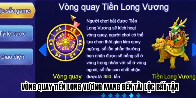 Vòng quay tiền long vương mang đến tài lộc bất tận 